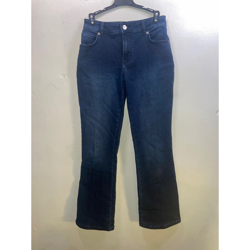 Bagatelle Collection NewYork Dark Wash High Rise Flare Jeans Flattering Slimming